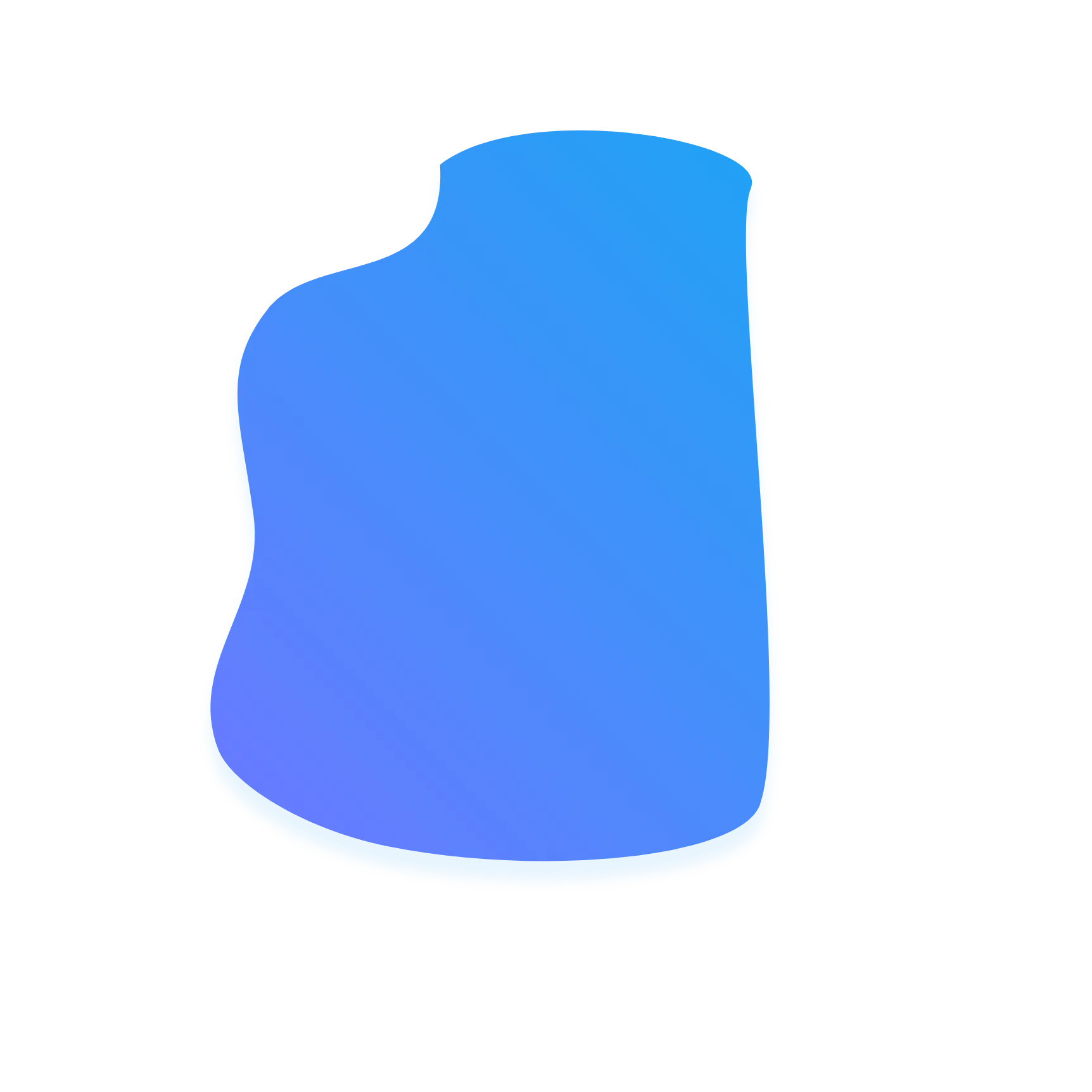 A blob SVG acts as a background here